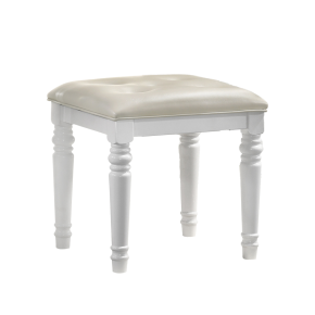 New Classic BA9698W-092 Valentino - Vanity Table Stool - White