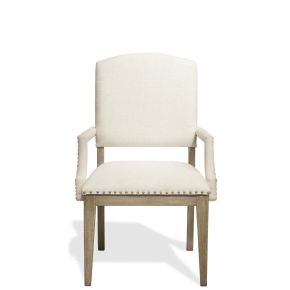 Riverside Furniture 59453 Myra - Upholstered Arm Dining Chair (Set of 2) - Natural