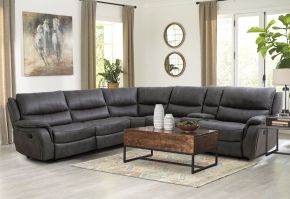 Furniture of America CM9912DG-SECT Jerominus - Sectional - Dark Gray