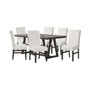 New Classic 40-4125-DW6C New Classic 40-4125-DW6C High Line - Dining Table & 6 Chairs - White