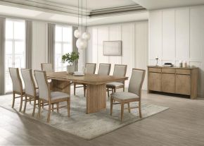Coaster Fine Furniture 193611-S10 Adina - 10 Piece Extension Dining Set - Distressed Light Brown