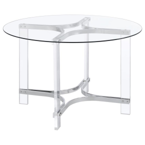 Coaster Fine Furniture 108501B1 Keeling - Table Top, Box 1 of 2 - Chrome