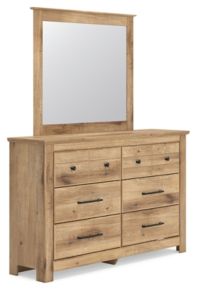 Signature Design by Ashley® PCB1170B1 Makidern - Dresser And Mirror - Tan