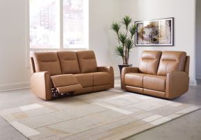 Signature Design by Ashley® U93704/15/14 Tryanny - Butterscotch - 2 Pc. - Power Reclining Sofa, Power Reclining Loveseat