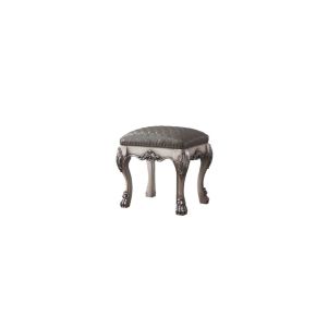 ACME 28195 Dresden - Vanity Stool - Vintage Bone White & Synthetic Leather