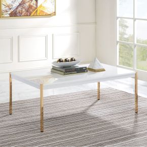 ACME LV00034 ACME LV00034 Otrac - Coffee Table - White & Gold