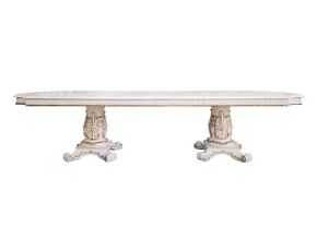 ACME DN01346 Vendome - 30" Dining Table With Pedestal Base - Antique Pearl