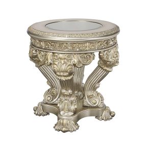 ACME LV01203 Danae - End Table - Champagne & Gold Finish - 27"