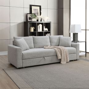 ACME LV03880 Connie - Sofa With Sleeper - Gray Boucle