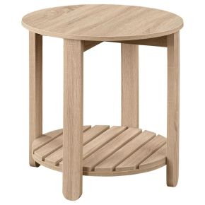Coaster Fine Furniture 710287 Fowler - 1-Shelf Round Engineered Wood Side End Table - Natural