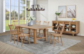 Coaster Fine Furniture 108540-S7N Middleton - 7 Piece Extension Leaf Dining Set - Natural Brown