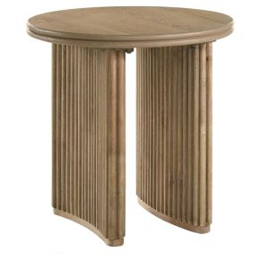 Coaster Fine Furniture 722937 Adina - Round Wood Side End Table - Distressed Light Brown
