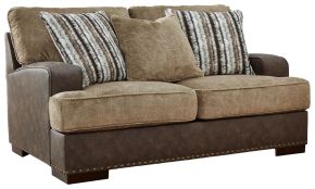 Signature Design by Ashley® 1870435 Alesbury - Chocolate - Loveseat