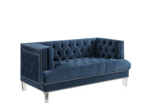 ACME 56456 Ansario - Loveseat - Blue Velvet
