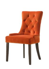ACME 77164 Farren - Side Chair (Set of 2) - Orange Velvet & Espresso Finish