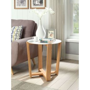 ACME 80986 Tartan - Accent Table - Marble & Natural