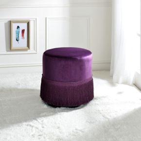 ACME 96467 Clivia - Ottoman - Eggplant Velvet
