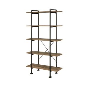 ACME OF00172 Nefo - Bookshelf - Rustic Oak & Black