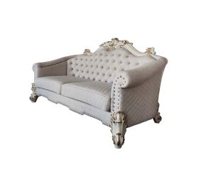 ACME LV01329 Vendome II - Sofa With 6 Pillows - Two Tone Ivory Fabric & Antique Pearl