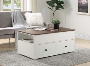 ACME LV00788 Readen - Coffee Table - White & Walnut Finish