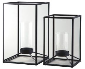Ashley Furniture A2000133 Dimtrois - Black - Lantern Set (Set of 2)