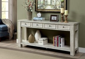 Furniture of America CM4327WH-S Meadow - Sofa Table - Antique White