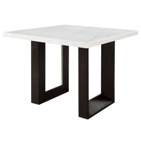 ACME DN03255 ACME DN03255 Edwyn - Counter Height Table - White Natural Marble Top & Espresso