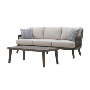 New Classic 60-G2762-2S Genova - 2 Piece Outdoor (Sofa & Coffee Table) - Gray