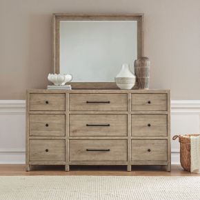 Liberty Furniture 780-BR-DM Proximity Place - Dresser & Mirror - Barley Buff