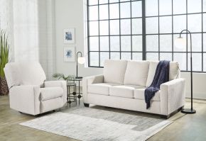 Signature Design by Ashley® 53603/36/25 Rannis - Snow - 2 Pc. - Full Sofa Sleeper, Rocker Recliner