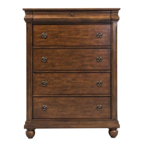Liberty Furniture 589-BR41 Rustic Traditions - 5 Drawer Chest - Dark Brown