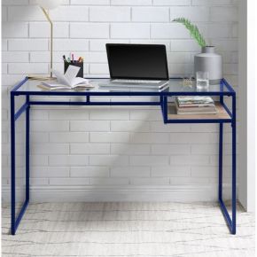 ACME 92586 Yasin - Desk - Blue & Glass