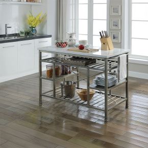 ACME 98402 ACME 98402 Lanzo - Kitchen Island - Marble Top & Antique Pewter