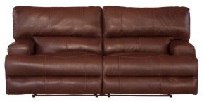 Catnapper 4581-1283/19-3083/19 Wembley - Italian Leather Match Lay Flat Reclining Sofa - Walnut