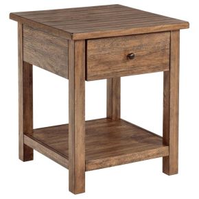 Coaster Fine Furniture 710547 Payne - 1-Drawer Wood End Table With Shelf - Distressed Brown