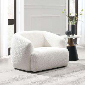 ACME LV03527 Lucifer - Chair - White Shimmer Chenille