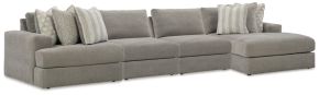 Signature Design by Ashley® 58103S14 Avaliyah - 4-Piece Sectional With Raf Corner Chaise - Ash