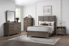 New Classic 00-B3412-35C New Classic 00-B3412-35C Harrisburg - 5/0 Queen 5 Piece Bedroom Set (Bed, Dresser, Mirror, Chest, Nightstand) - Walnut