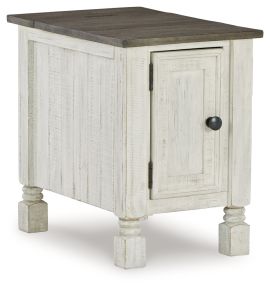 Ashley Furniture T994-7 Havalance - Chair Side End Table - White / Gray