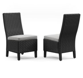 Ashley Furniture P792-601 Beachcroft - Side Chair With Cushion (Set of 2) - Black / Light Gray
