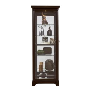 Pulaski Furniture 21459 PFC Curios - Locking Slide Door 5 Shelf Curio Cabinet - Deep Cherry Brown