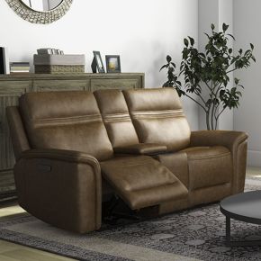 Liberty Furniture 7007CM-23P Cooper - Loveseat With Console P3 & ZG - Camel