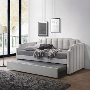 ACME 39410 Peridot - Twin Daybed With Trundle - Dove Gray Velvet