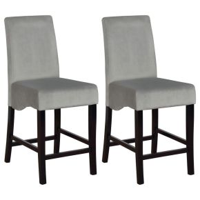 CoasterEssence 102069GRY Stanton - Upholstered Counter Chairs (Set of 2) - Gray And Black