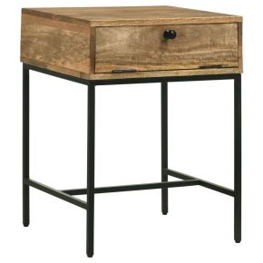 Coaster Fine Furniture 704697 Stephie - Rectangular Side End Table With Storage - Honey Brown