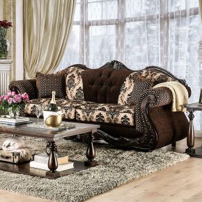 Furniture of America SM6431-SF Ronja - Sofa - Dark Brown