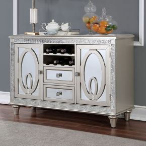 Furniture of America CM3541SV-SV Cathalina - Server - Silver