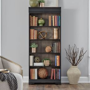 Liberty Furniture 532-HO3072 Meritage - 72" Bookcase (RTA) - Black