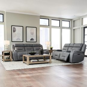 Liberty Furniture 7019BG-UPH-SOLO Chapman - Sofa & Loveseat - Gray