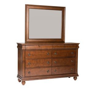 Liberty Furniture 589-BR-DM Rustic Traditions - Dresser & Mirror - Dark Brown